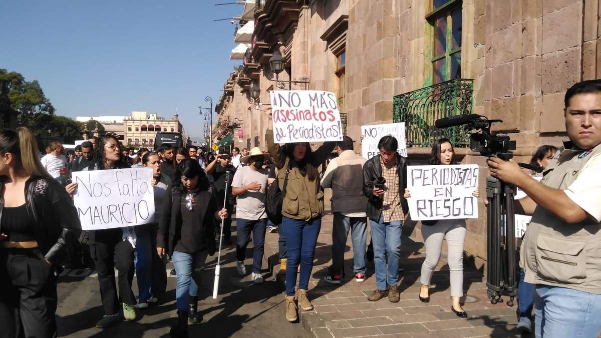 Protesta por asesinato de periodistas