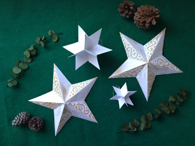 Este año no gastes en adornos navideños, hacé estas estrellitas delicadas que le darán elegancia a tu arbolito