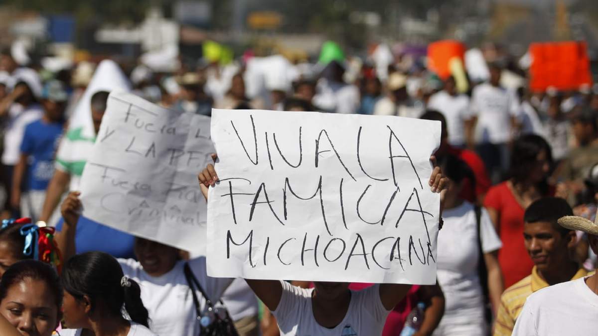 Marcha a favor de la Familia Michoacana