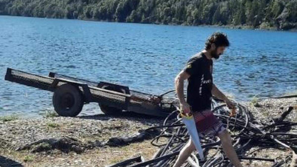 Mangueras en el lago Meliquina. Fuente: (Facebook)