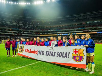 Barcelona femenil venció 2-0 al América en el Estadio Azteca