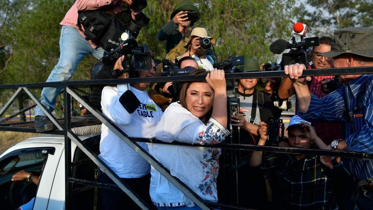 Xóchitl Gálvez en la laguna de Zumpango
