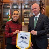Inauguración del Mundial será histórica: Sheinbaum tras reunirse con el presidente de la FIFA