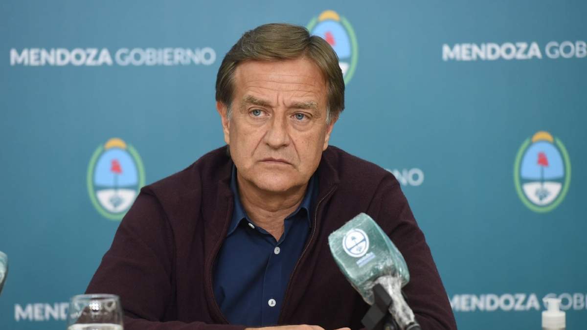 Rodolfo Suárez, gobernador de Mendoza. Fuente: (Twitter)