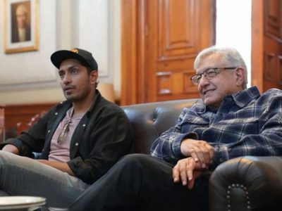 AMLO vio el partido con Tenoch Huerta; “todavía tenemos oportunidad”, dice sobre el Tri