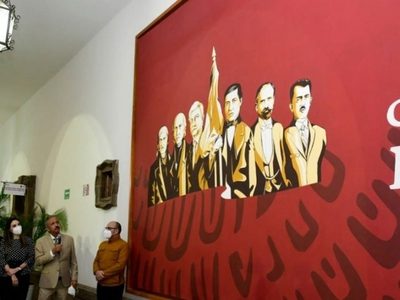 Develan en Culiacán mural de la 4T con imagen de AMLO