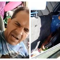 Se viraliza video grabado por un hombre que quedó prensado en un choque en Atlixco