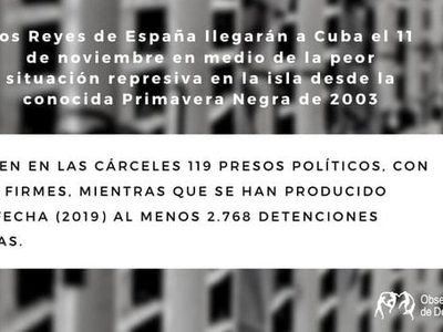 Piden a Reyes de España pronunciarse por presos políticos en su viaje a Cuba