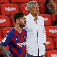 Quique Setién contestó a las fuertes declaraciones de Lionel Messi