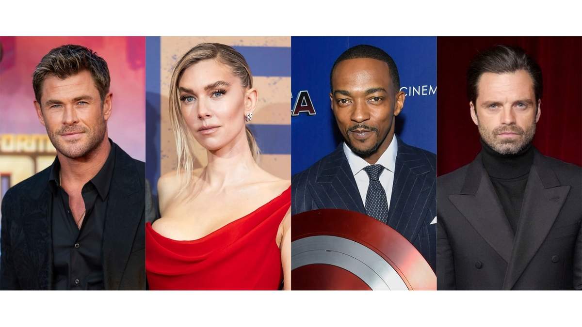 Chris Hemsworth, Vanessa Kirby, Anthony Mackie y Sebastian Stan