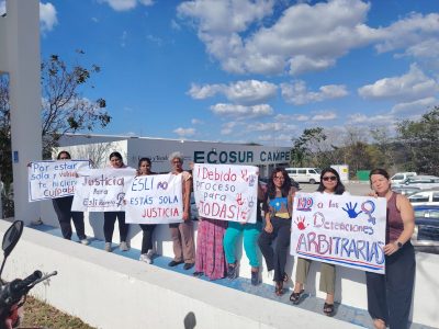 Mujeres exigen liberación de Esli Romero, estudiante detenida en marcha del 8M en Campeche