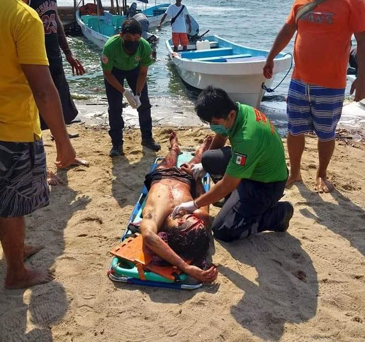 En la imagen, uno de los argentinos atacados en Oaxaca