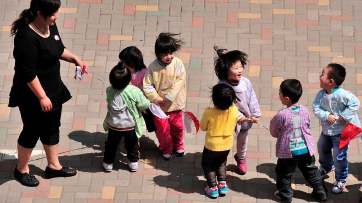 Niños de kínder de China