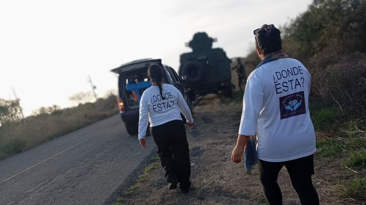 Buscadoras del colectivo Madres en lucha por tu regreso a casa en la zona sur de Sinaloa, el 31 de enero de 2026