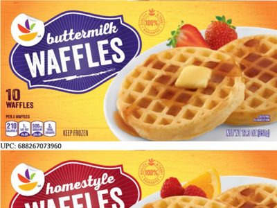 Retiran más waffles congelados por posible contaminación con listeria