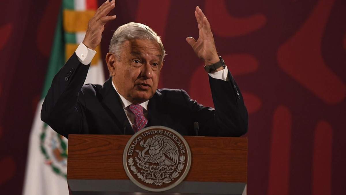 López Obrador durante la conferencia matutina de este miércoles en Palacio Nacional