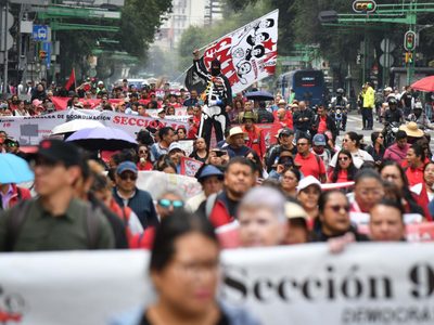 La CNTE realiza este jueves megamarcha en la CDMX; estas son las vialidades cerradas y alternas