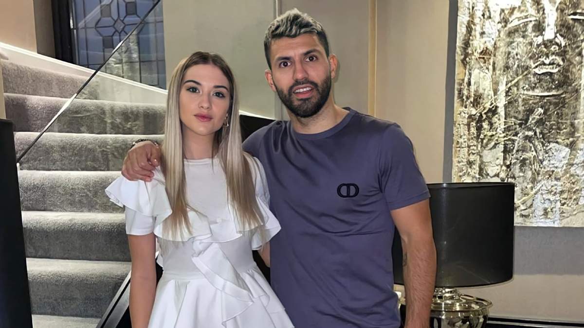 Sofía Calzetti y el Kun Agüero. Fuente: (Instagram)