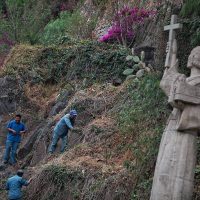 Preparativos para la visita del Papa a la Basílica