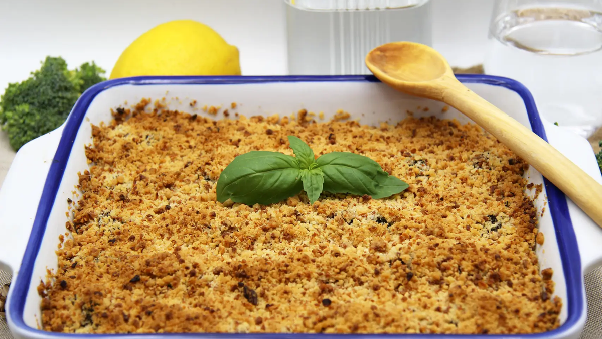 Crumble de repollitos de bruselas. Fuente: (Instagram)