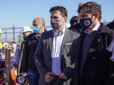Darío Martínez recorrió obras energéticas junto a Axel Kicillof