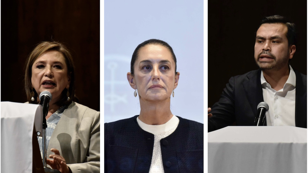 Gálvez, Sheinbaum y Máynez. Carrera por la Presidencia.