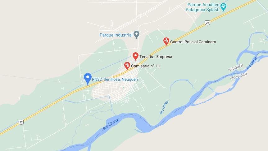 Ruta 22, Senillosa. Fuente: (Twitter)