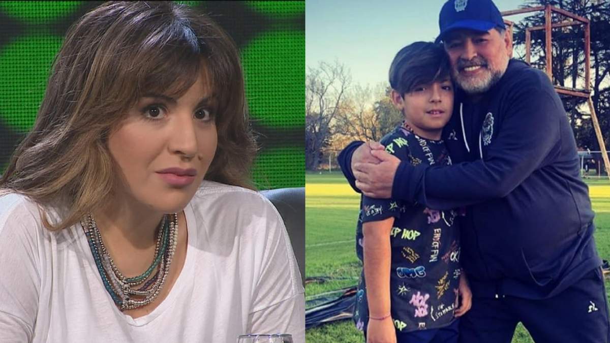 Gianinna, Benja y Diego Maradona. Fuente: (Twitter)