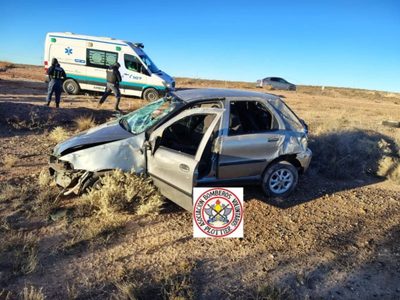 Vuelco en la Autovía Norte: un hombre sufrió fracturas y fue derivado al hospital de Plottier
