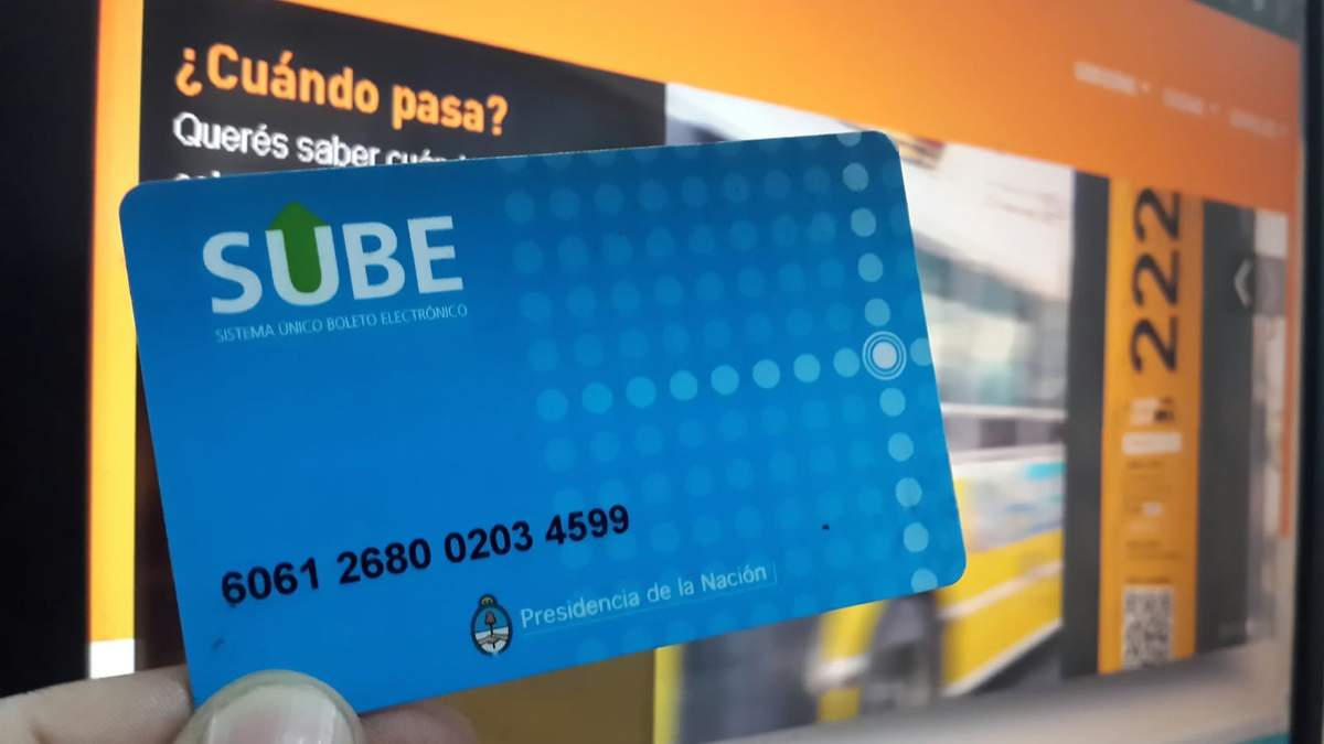 Tarjeta SUBE. Fuente: (Twitter)
