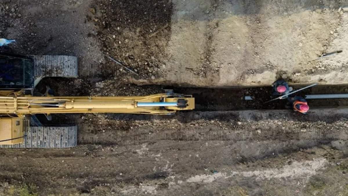 Obra de saneamiento en Tricao Malal. Fuente: (Neuquén Informa)