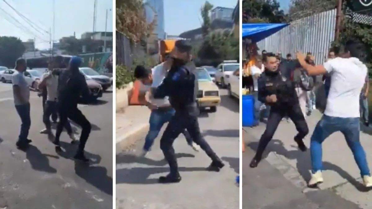 Policía y comerciante protagonizan pelea en la CDMX; SSC ya investiga lo ocurrido