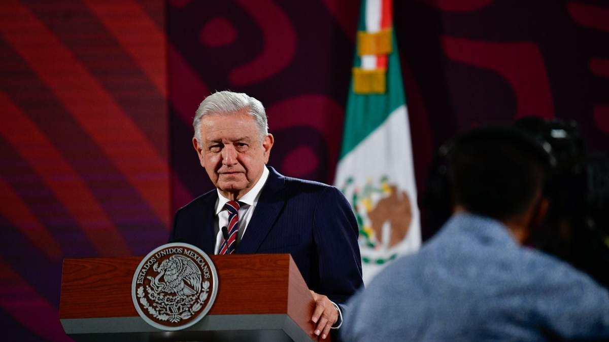 El presidente López Obrador en su conferencia matutina