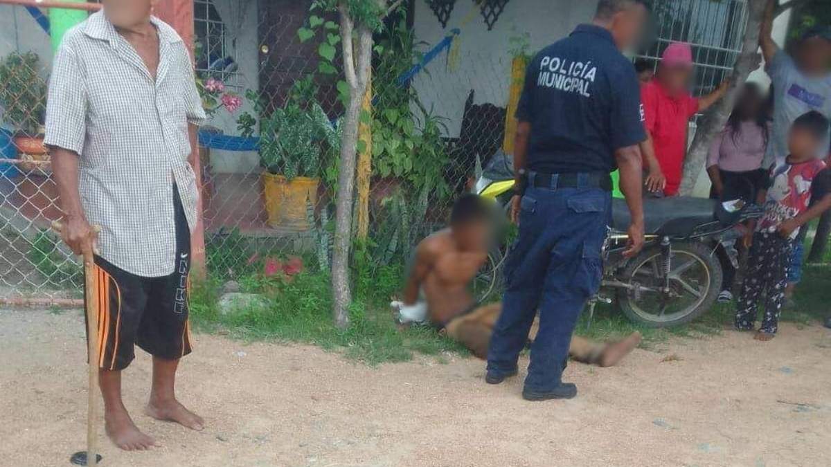 El presunto agresor fue detenido y entregado a la policía municipal