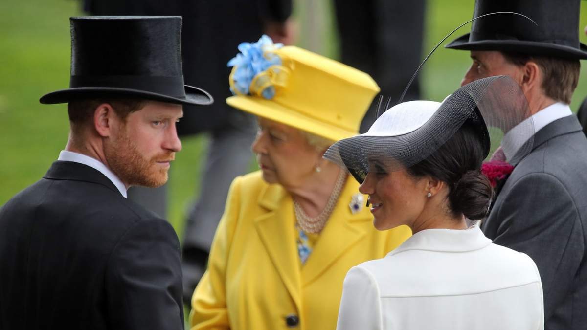 Príncipe Harry, Meghan Markle y la Reina Isabel. Fuente: (Instagram)