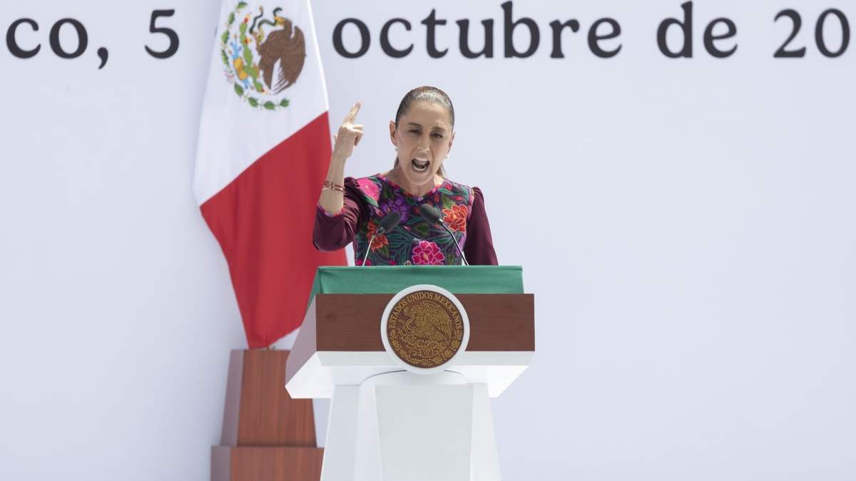Claudia Sheinbaum en el discurso en el Zócalo