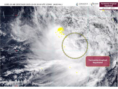 Surge la tormenta tropical Raymond y amenaza con lluvias intensas: esta es su trayectoria