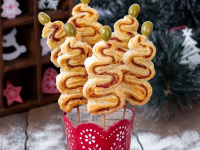 Estas fiestas, lucite con estos arbolitos salados de jamón y queso que podés preparar en 5 minutos