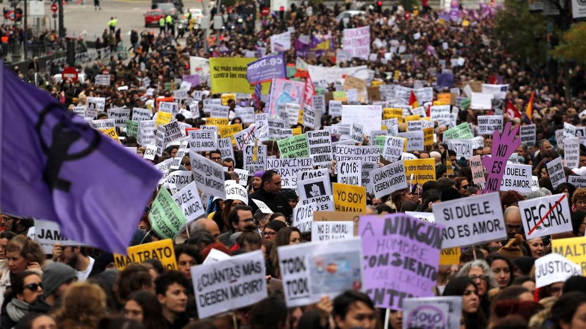 En todo el mundo, miles de mujeres reclaman por el cese de la violencia de género. Fuente: (Twitter)