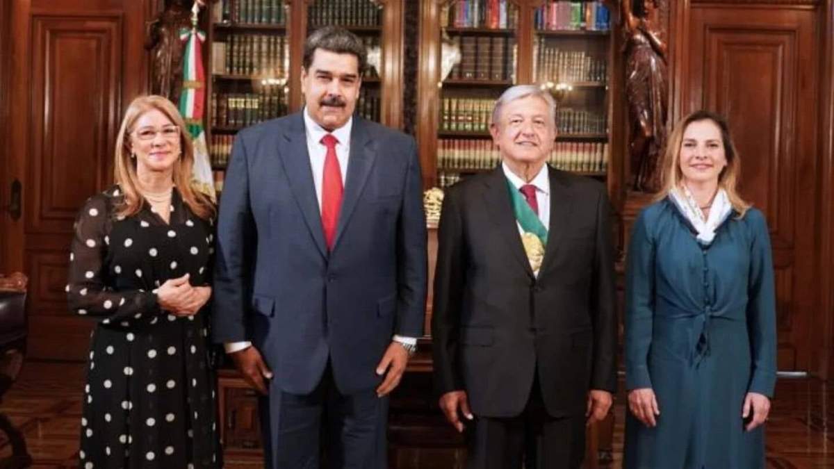 Maduro y AMLO en Palacio Nacional
