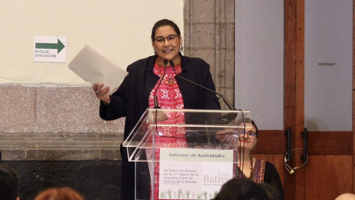 La ministra Lenia Batres en su informe