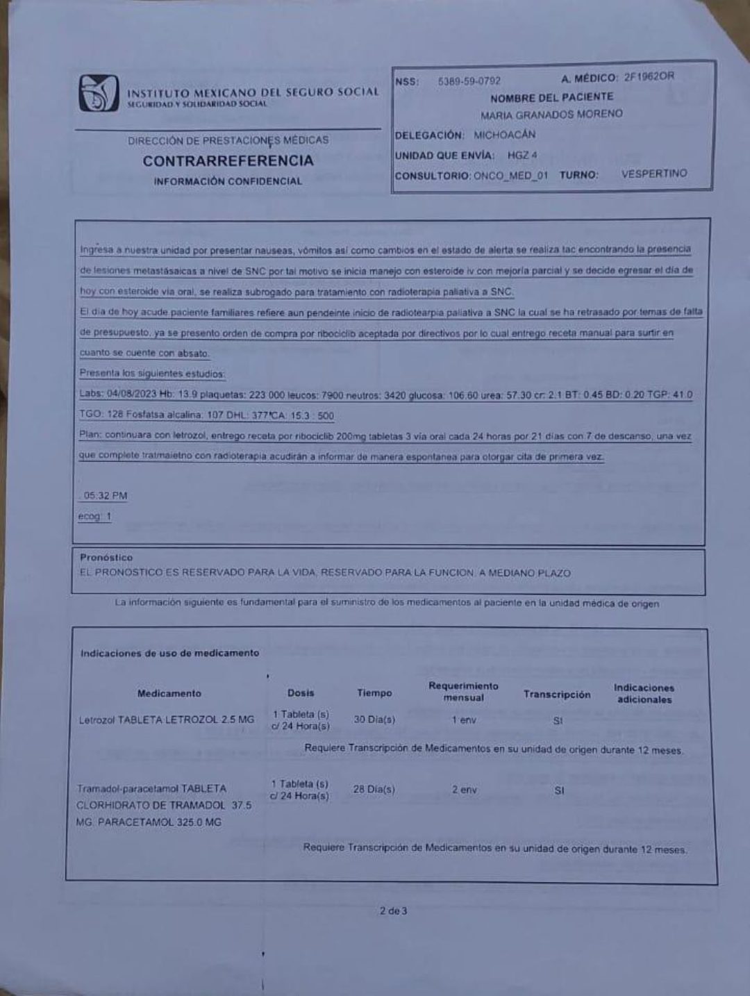 contrarreferencia del IMSS