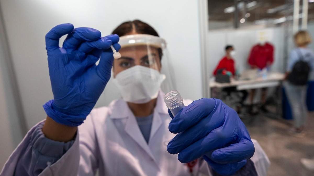 Prueba de coronavirus en el Reino Unido. Fuente: (Twitter)