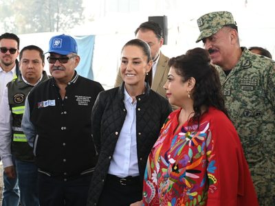 Sheinbaum supervisó las obras trolebús elevado que conectará Chalco con Santa Martha Acatitla