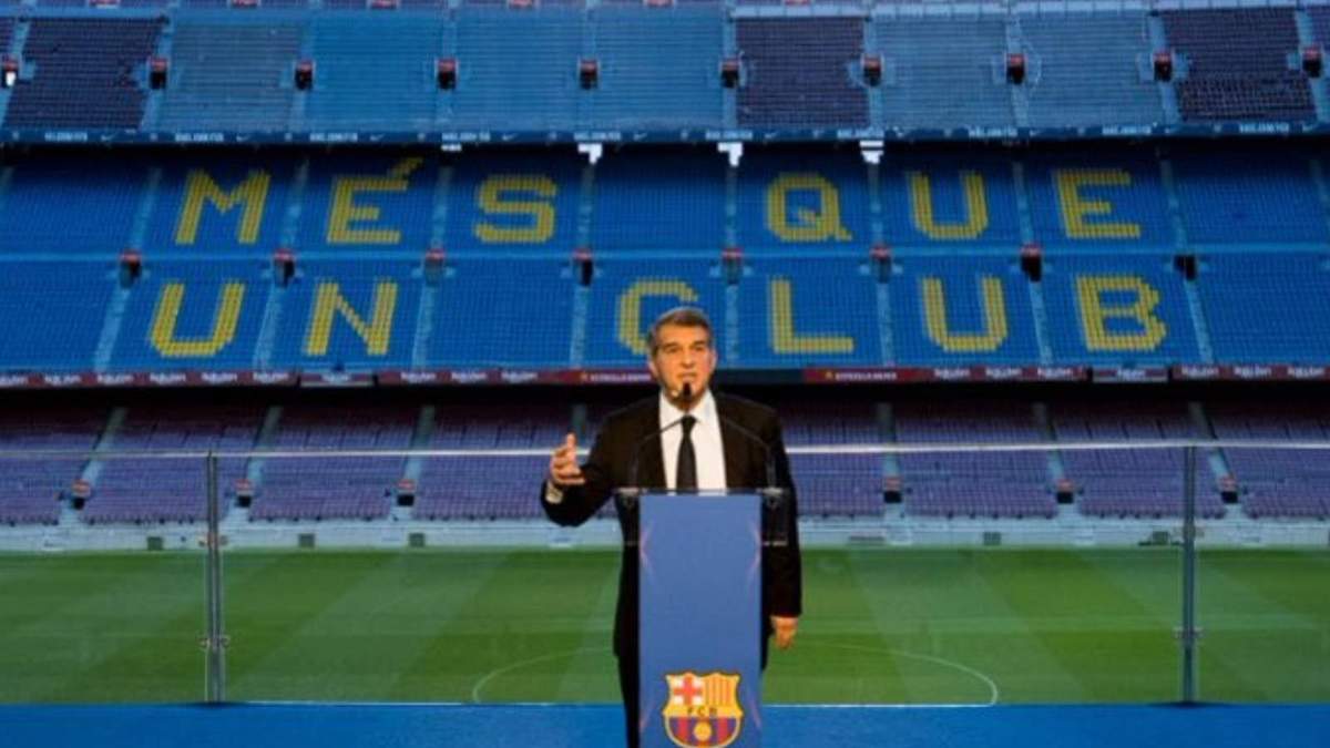 El presidente del FC Barcelona, Joan Laporta