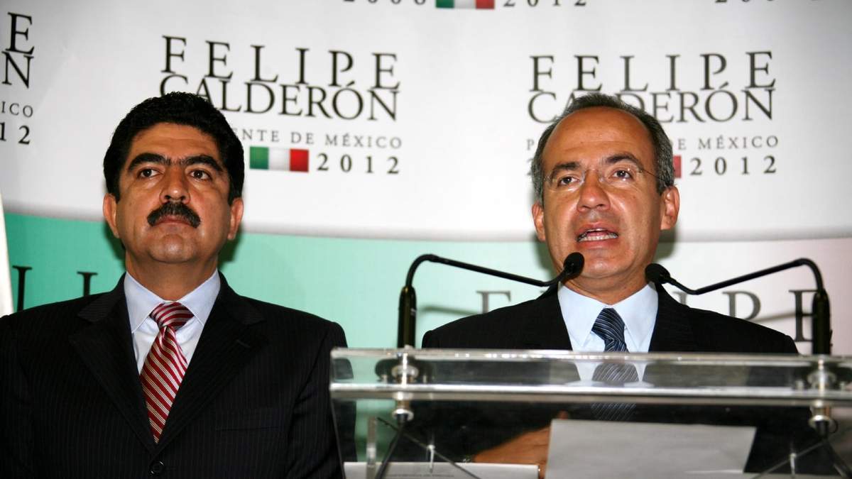 Manuel Espino y Felipe Calderón en 2006