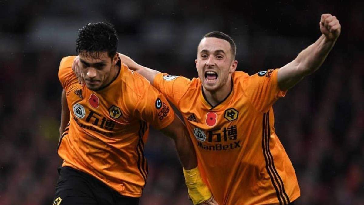 Raúl y Diogo con los Wolves