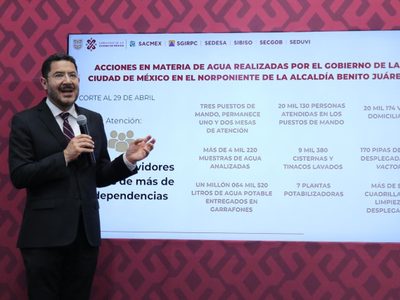 Gobierno de CDMX asegura que el agua en la Benito Juárez está en “parámetros normales y sin olor”.