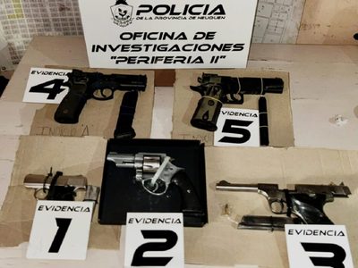 Centenario: 7 allanamientos, 6 detenidos y 5 armas secuestradas