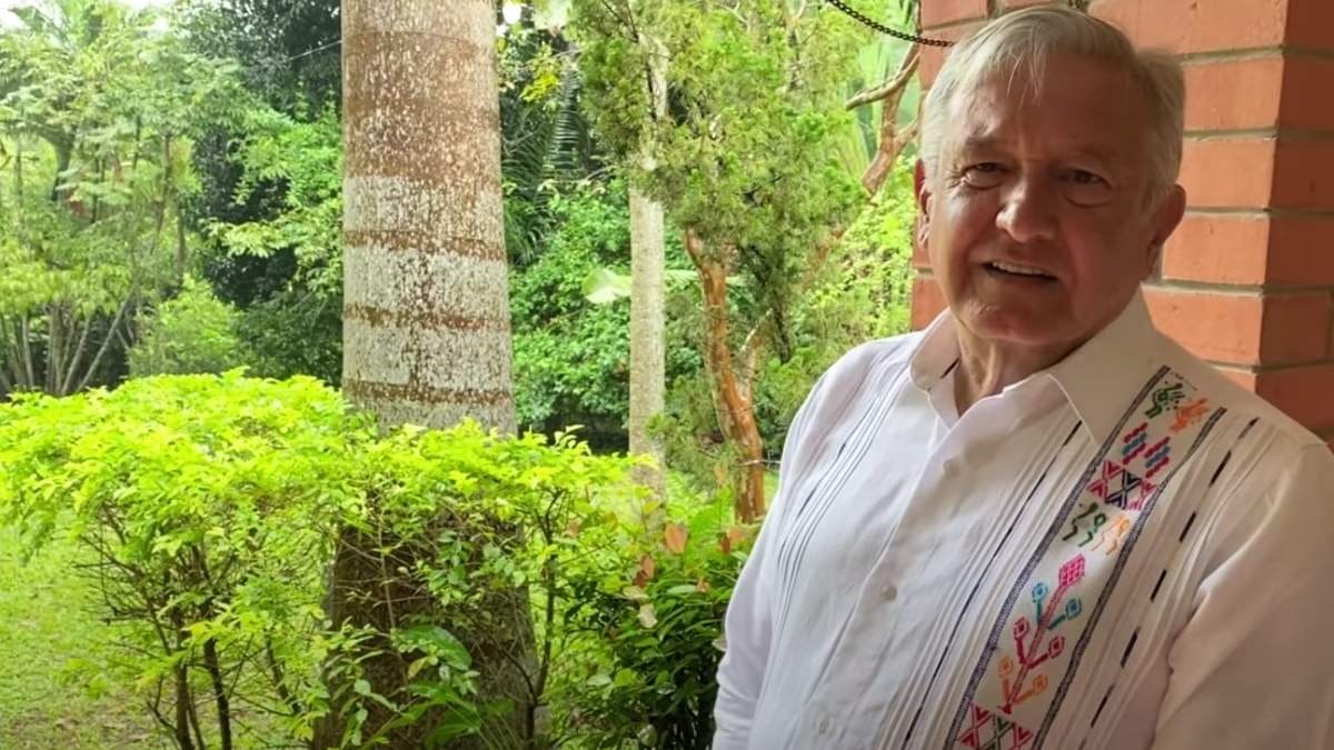El presidente mandó su mensaje desde Palenque, Chiapas